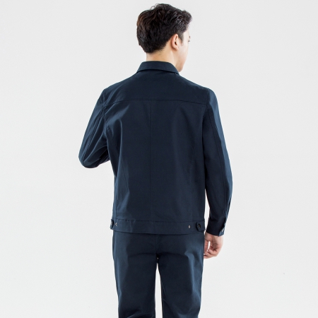 深青色春季工作服-5
