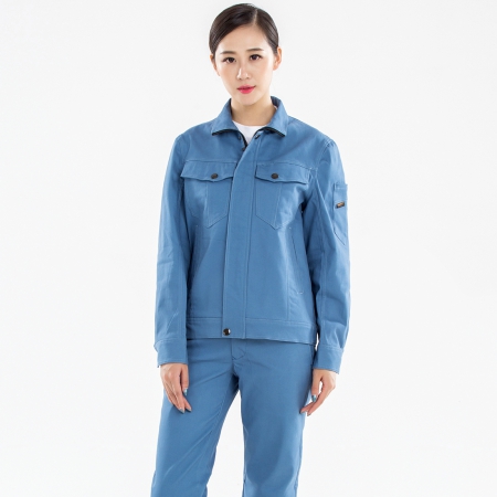 浅蓝色秋季工作服-2
