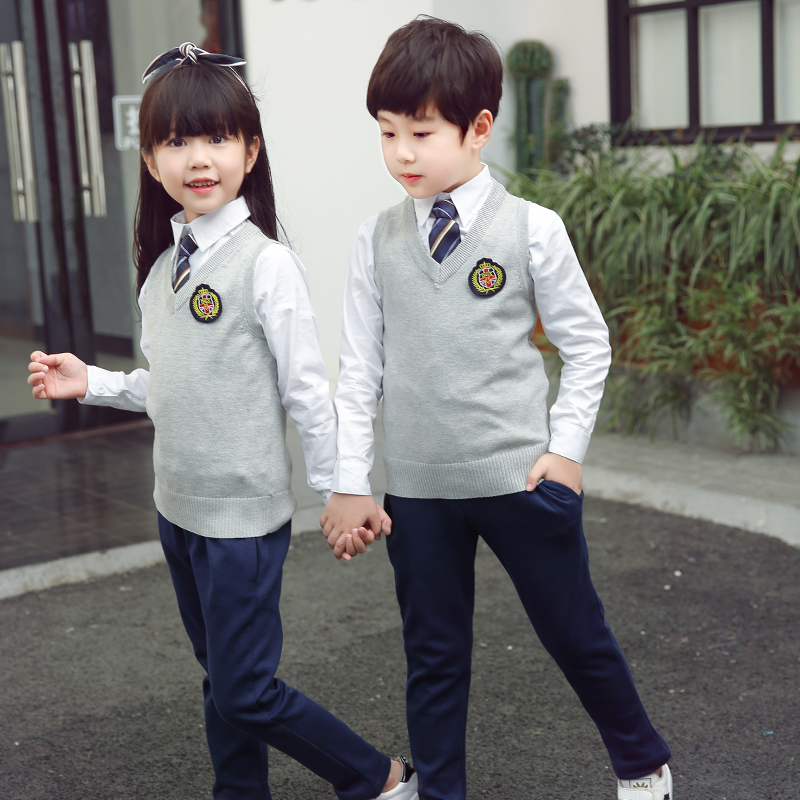 ​英伦学院风拼色校服-4